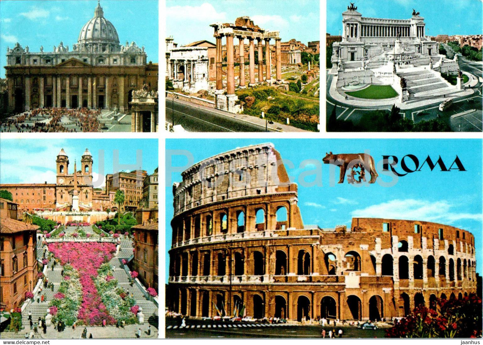 Roma - Rome - Colosseum - St Peter's Cathedral - multiview - 1/60 - Italy - unused - JH Postcards