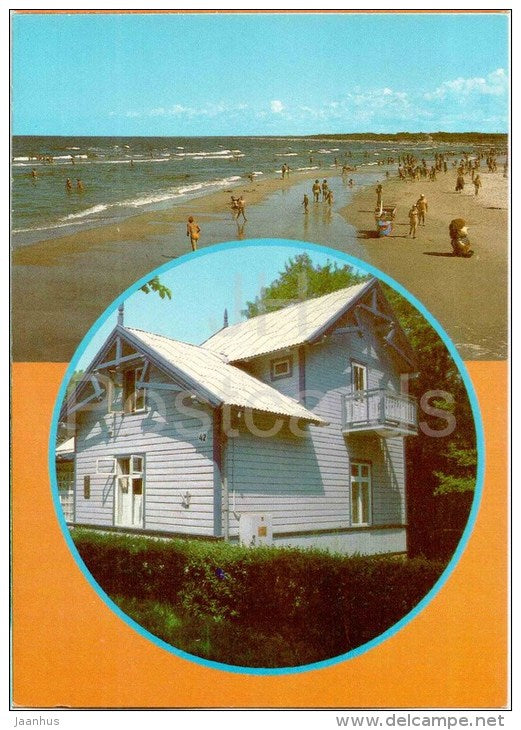 painter Antanas Å½muidzinaviÄius house - beach - Palanga - 1987 - Lithuania USSR - unused - JH Postcards