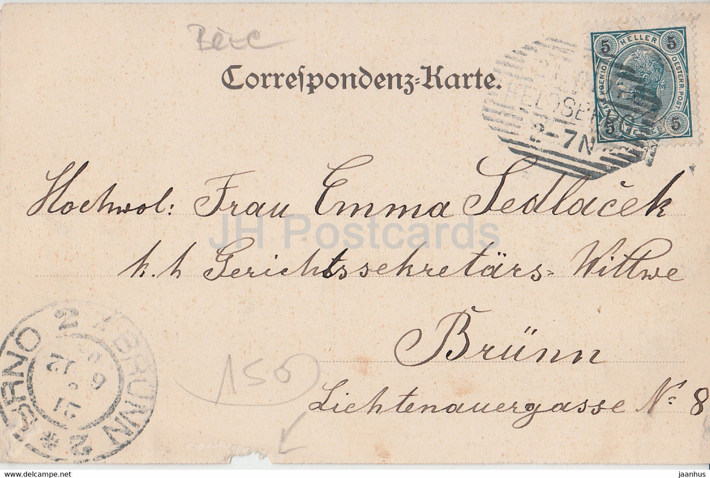 Feldsberg - Valtice - Furst Lichtenstein'sches Schloss - castle - old postcard - Czech Republic - used