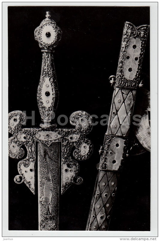 ceremonial sword , Venice - Hermitage - Knights' Hall - St. Petersburg - 1986 - Russia USSR - unused - JH Postcards