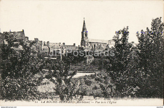 La Roche Bernard - Vue vers l'Eglise - church - 11 - old postcard - France - unused - JH Postcards