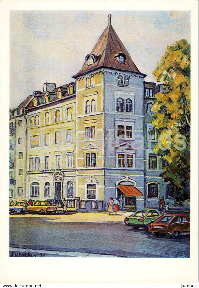 Lenin in Munchen - Munich - Kaiserstrasse 53 - illustration - 1988 - Germany - unused - JH Postcards