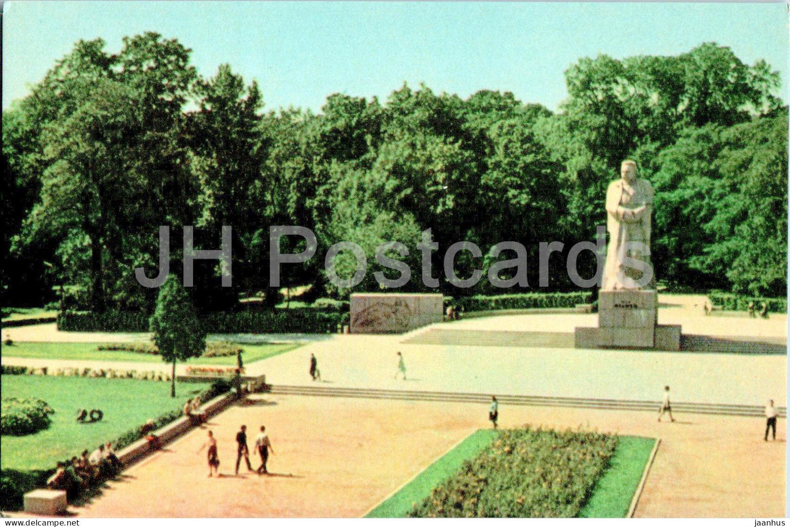 Lviv - Lvov - monument to Ukrainian poet Ivan Franko - 1968 - Ukraine USSR - unused - JH Postcards