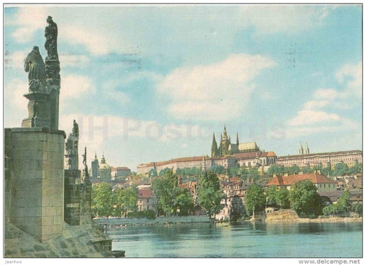 The Castle of Prague Hradcany - Praha - Prague - Czechoslovakia - Czech - used 1968 - JH Postcards
