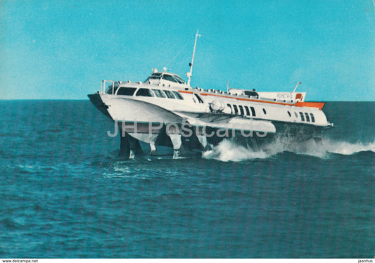 Hydrofoil Ship Kometa - Novorossiisk Steamship Company - Russia USSR - unused - JH Postcards