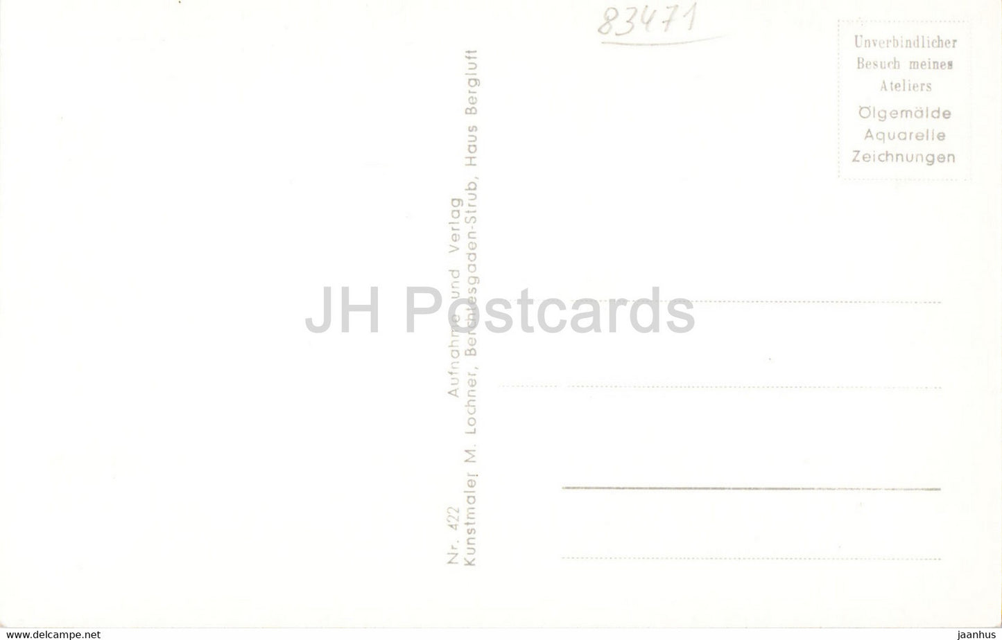 Unterau mit Ahornalm u Hoh Goll 2522 m - carte postale ancienne - Allemagne - inutilisée