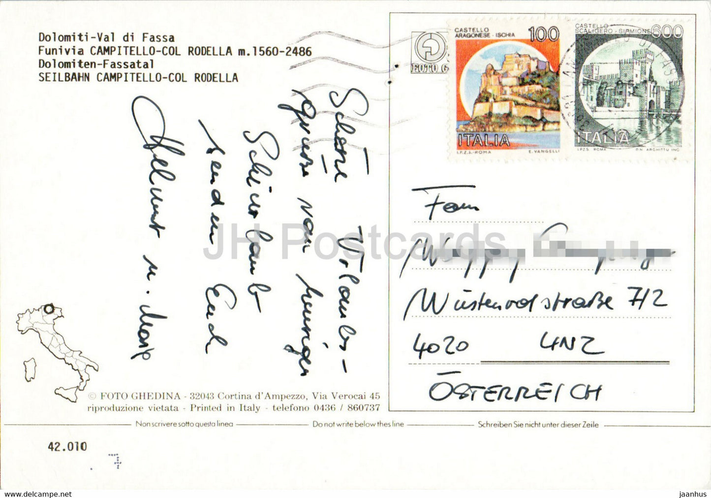 Funivia Campitello - Col Rodella - cable car - 1996 - Italy - used