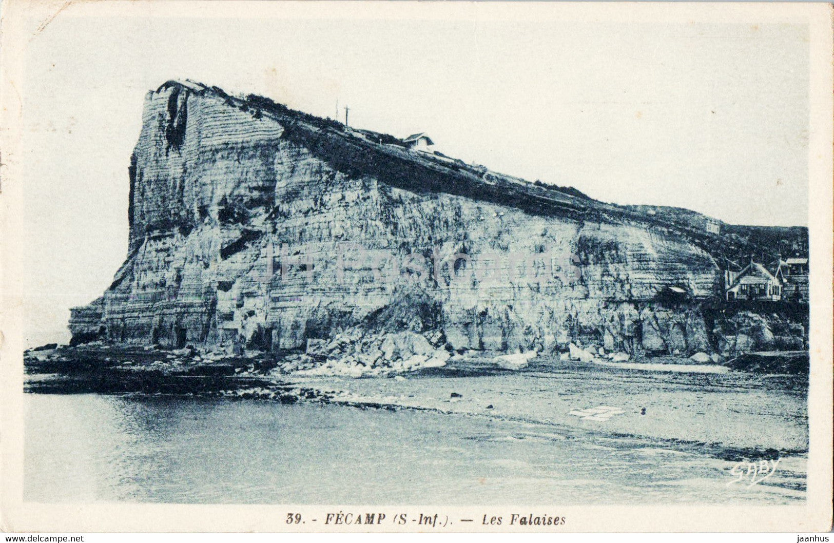Fecamp - Les Falaises - 39 - old postcard - 1936 - France - used - JH Postcards
