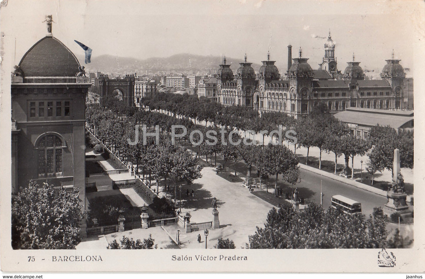 Barcelona - Salon Victor Pradera - 75 - old postcard - 1946 - Spain - used - JH Postcards
