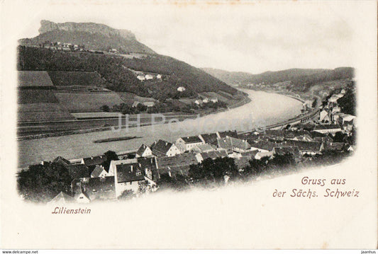 Lilienstein - Gruss aus Sachs Schweiz - old postcard - Germany - unused - JH Postcards