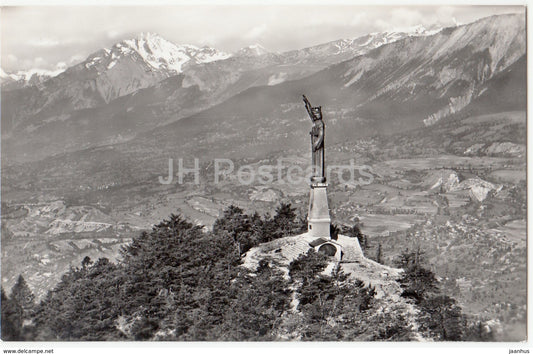 Vue aerienne Christ - Roi - Lens - 4283 - Switzerland - 1958 - used - JH Postcards