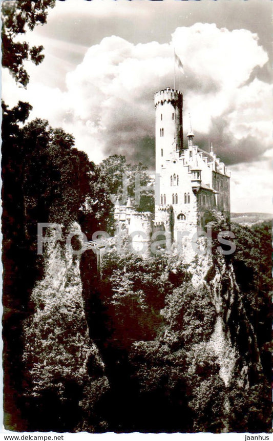 Schloss Lichtenstein 817 m - castle - 1 - old postcard - Germany - unused - JH Postcards