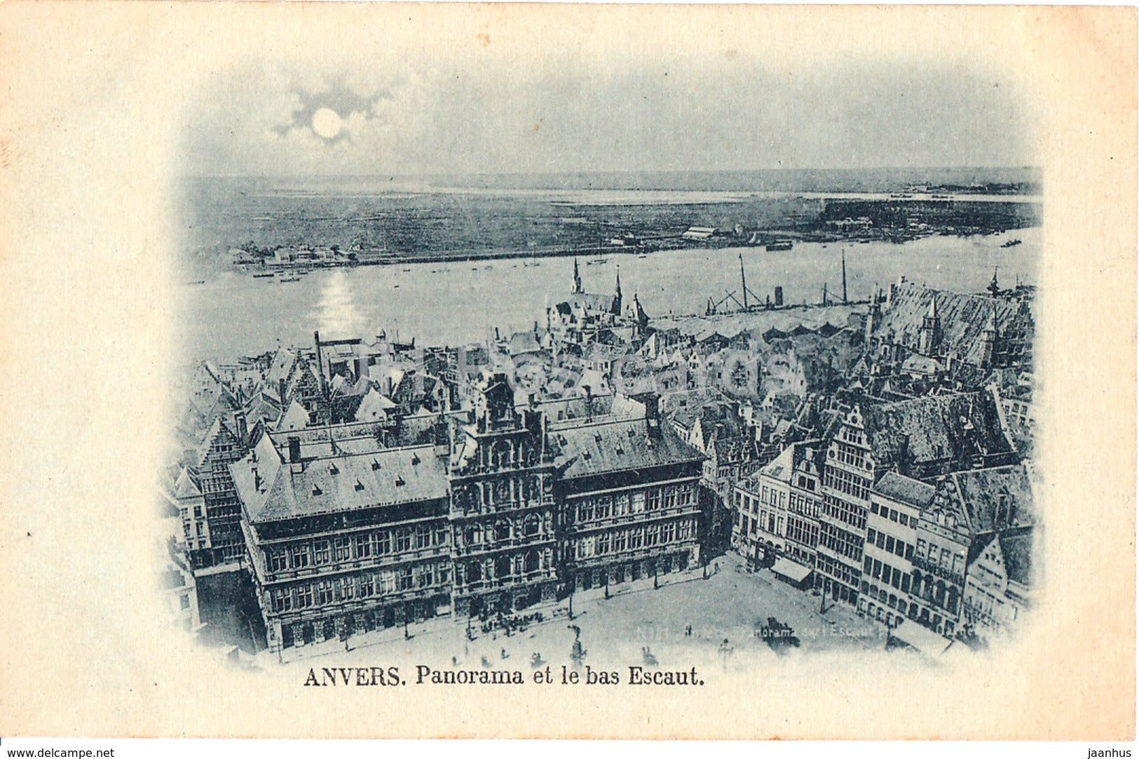 Anvers - Antwerpen - Antwerp - Panorama et le bas Escaut - old postcard - 1901 - Belgium - used - JH Postcards