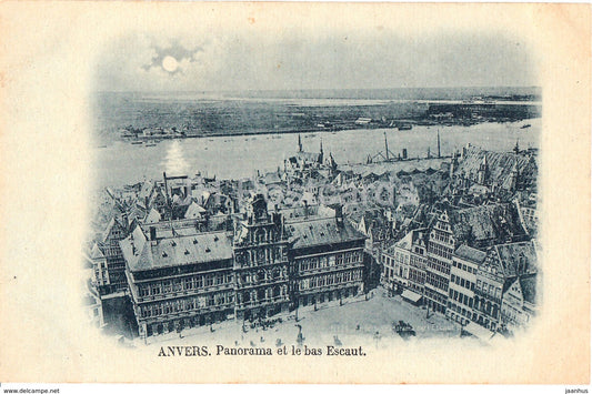Anvers - Antwerpen - Antwerp - Panorama et le bas Escaut - old postcard - 1901 - Belgium - used - JH Postcards