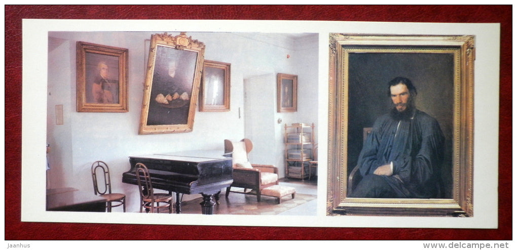 Corner room - Portrait of Leo Tolstoy - Yasnaya Polyana - Museum-Estate of Leo Tolstoy - 1976 - Russia USSR - unused - JH Postcards