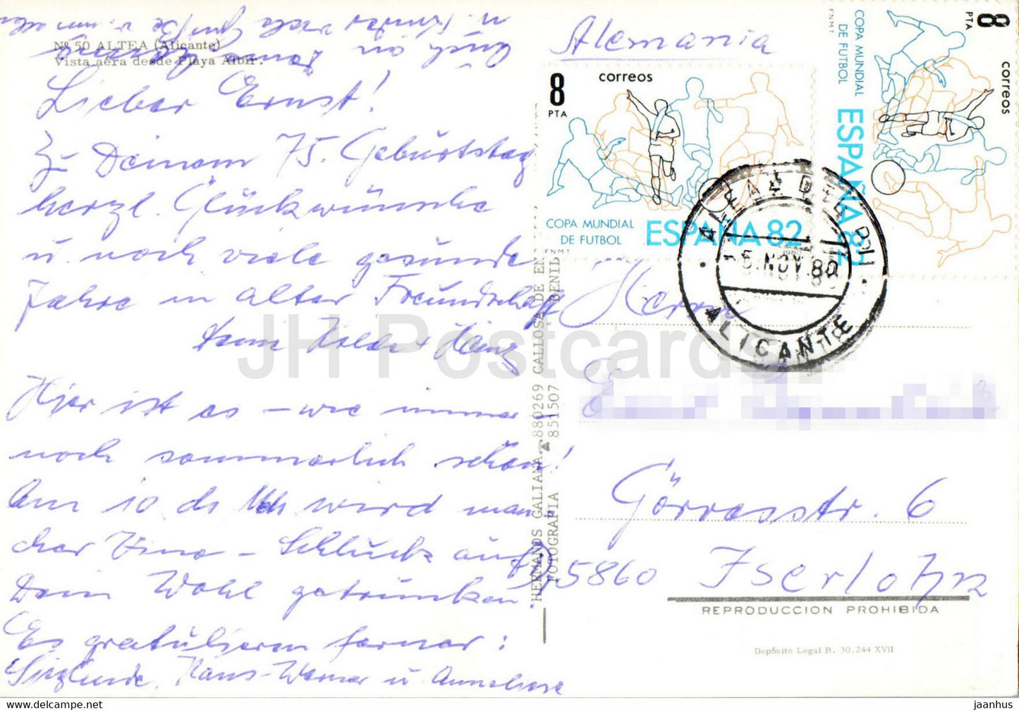 Altea - Vista aera desde Playa Albir - Strand - 50 - 1980 - Spanien - gebraucht