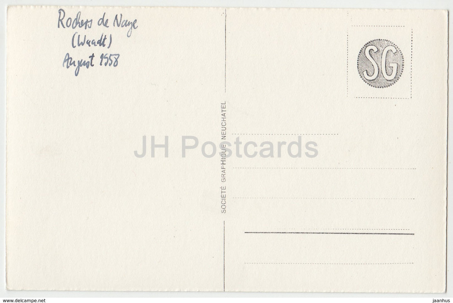 Grand Hotel des Rochers de Naye 2045 m - Zug - Eisenbahn - 1659 - Schweiz - 1958 - gebraucht