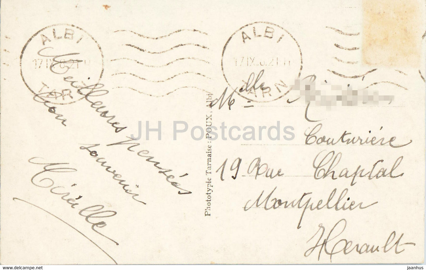 Albi - Viaduc du Chemin de Fer et Cathédrale - cathédrale - 28 - carte postale ancienne - 1921 - France - occasion