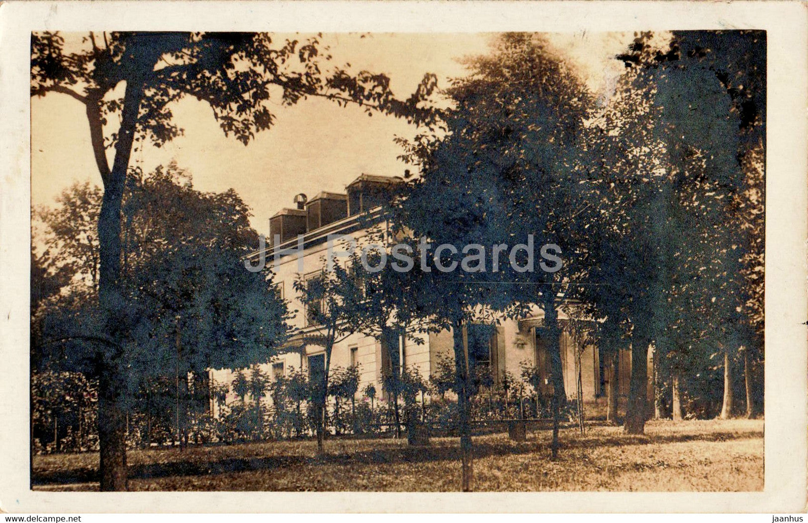 building - old postcard - France - used - JH Postcards