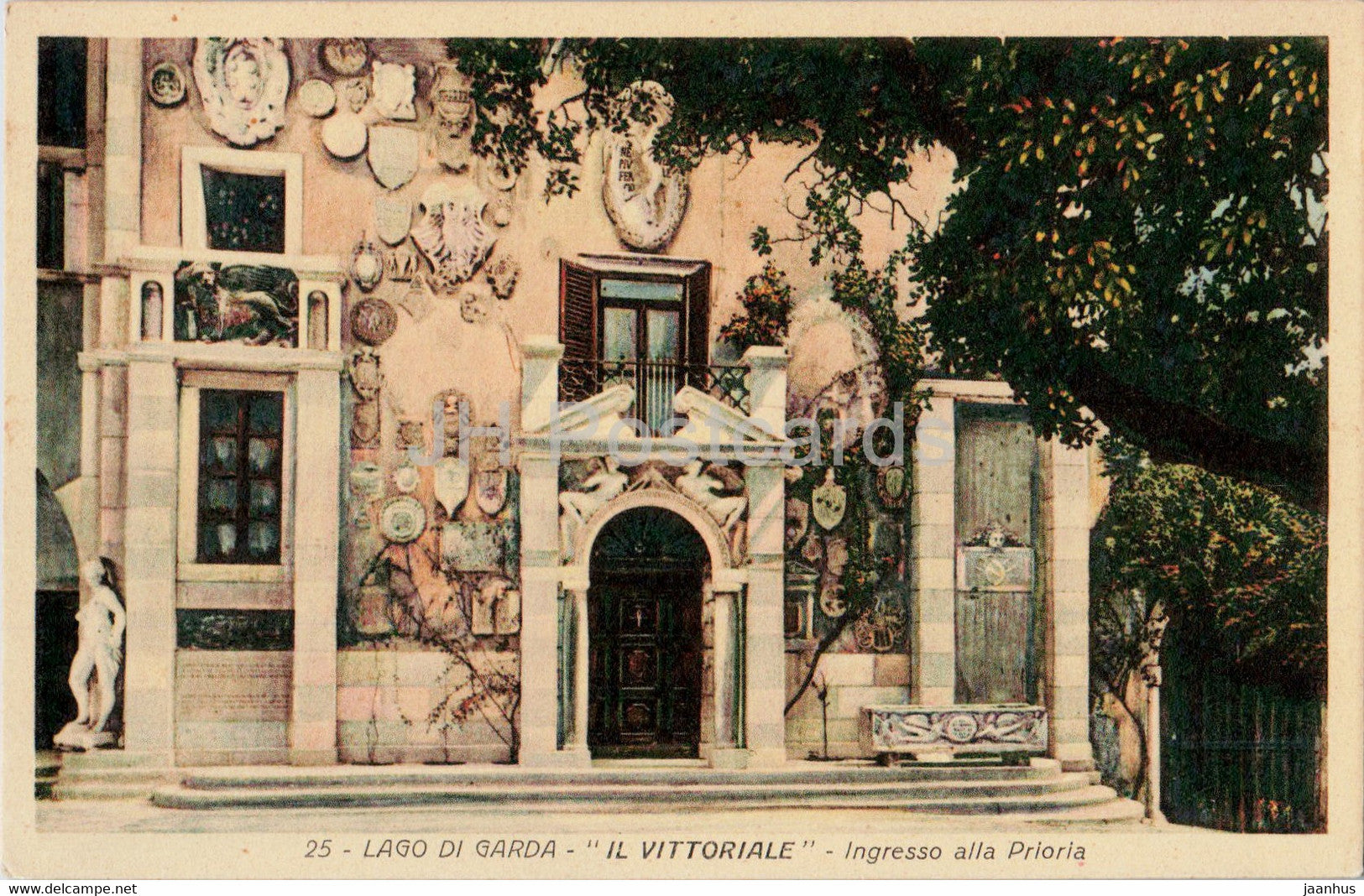 Lago di Garda - Il Vittoriale - Ingresso alla Prioria - 25 - old postcard - Italy - used - JH Postcards