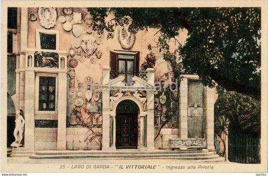 Lago di Garda - Il Vittoriale - Ingresso alla Prioria - 25 - old postcard - Italy - used - JH Postcards