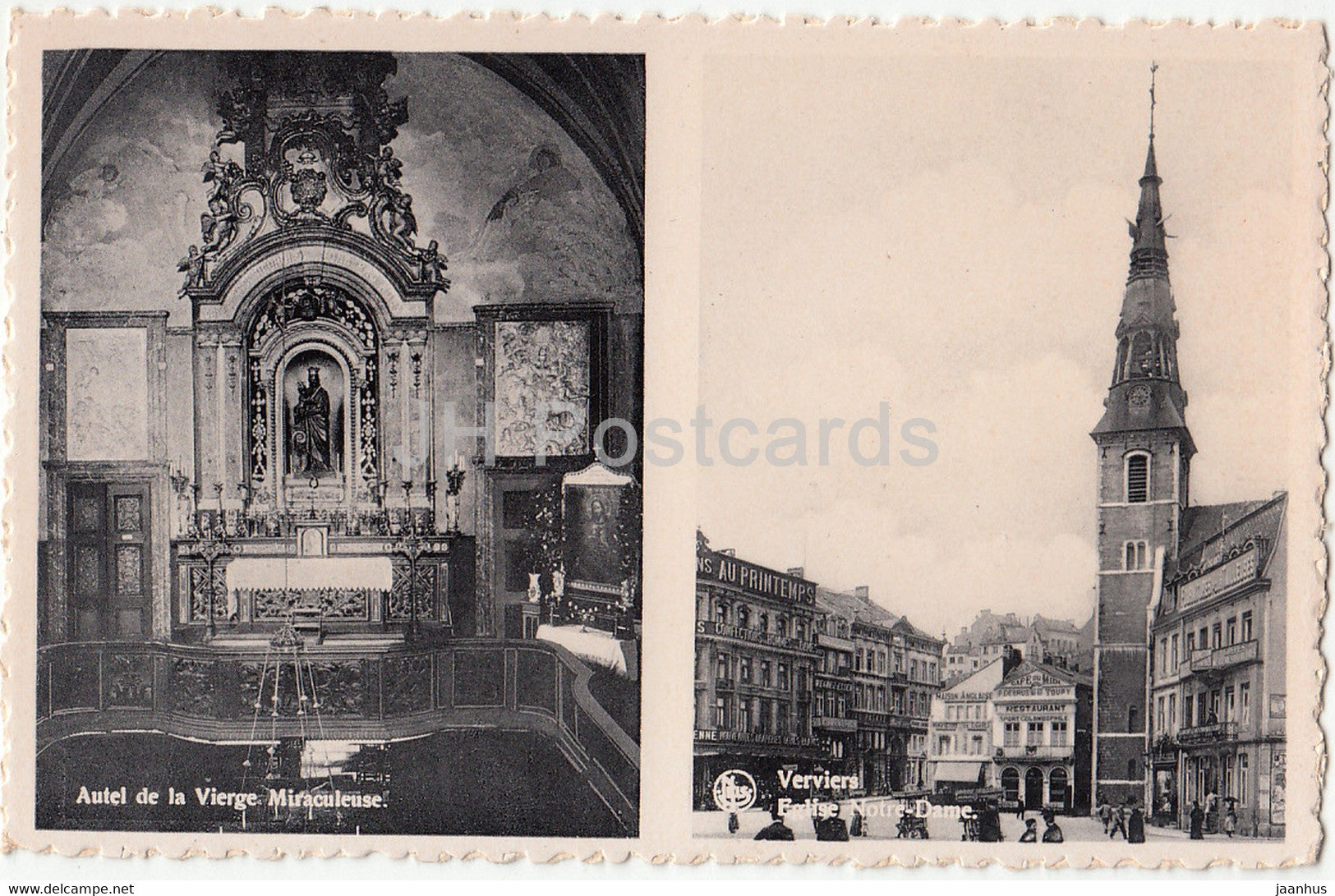 Verviers - Eglise Notre Dame - Autel de la Vierge Miraculeuse - old postcard - Belgium - unused - JH Postcards