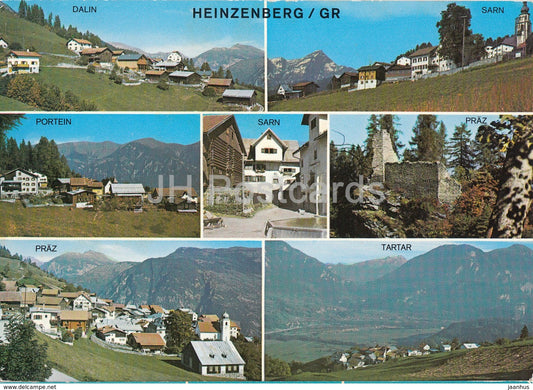 Heinzenberg - Dalin - Sarn - Portein - Praz - Tartar - Switzerland - used - JH Postcards