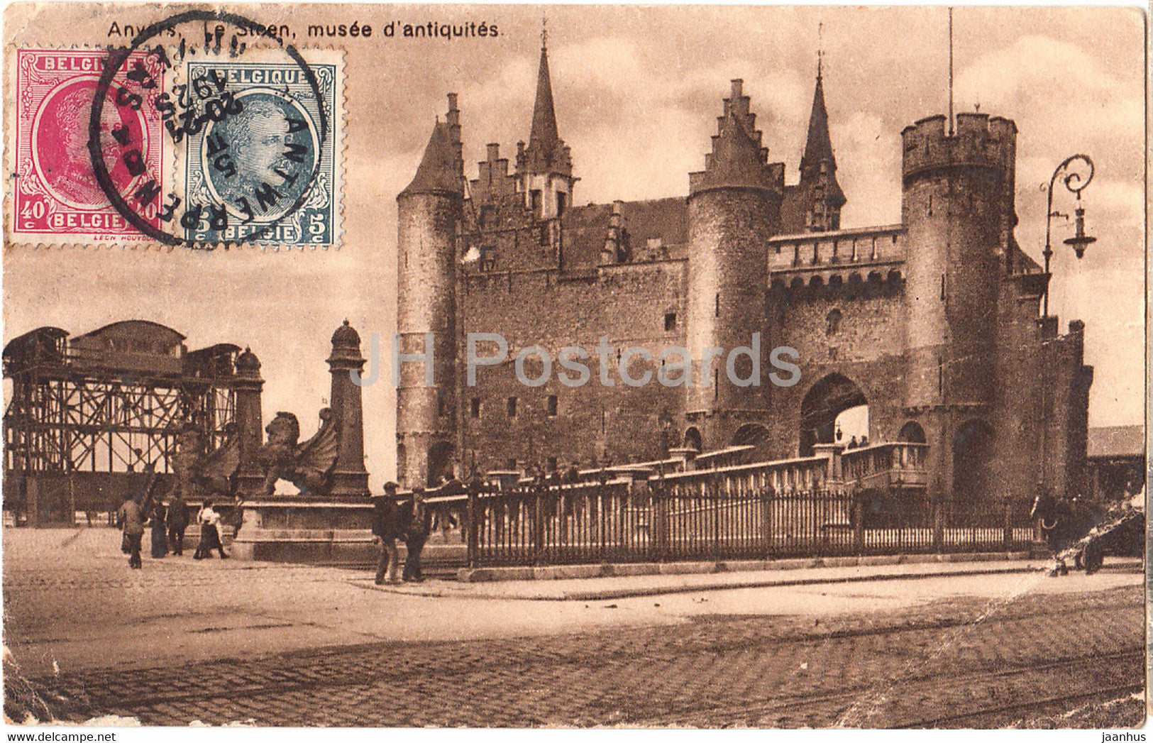 Antwerpen - Anvers - Le Steen - Musee d'antiquites - old postcard - 1925 - Belgium - used - JH Postcards