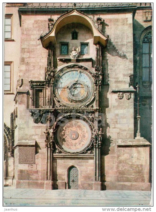 Praha - Prague - Old Town Astronomical Clock - Czechoslovakia - Czech - unused - JH Postcards