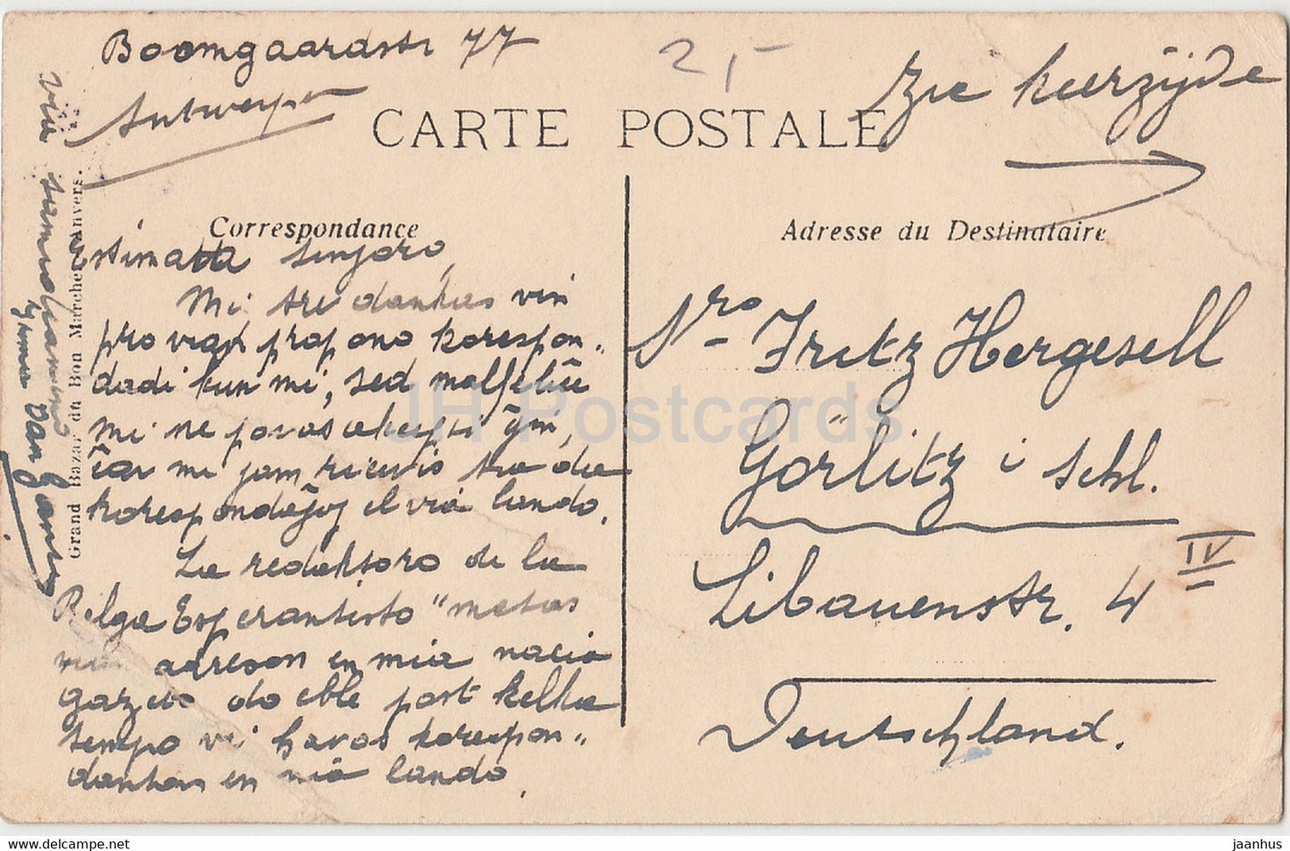 Antwerpen - Anvers - Le Steen - Musee d'antiquites - alte Postkarte - 1925 - Belgien - gebraucht