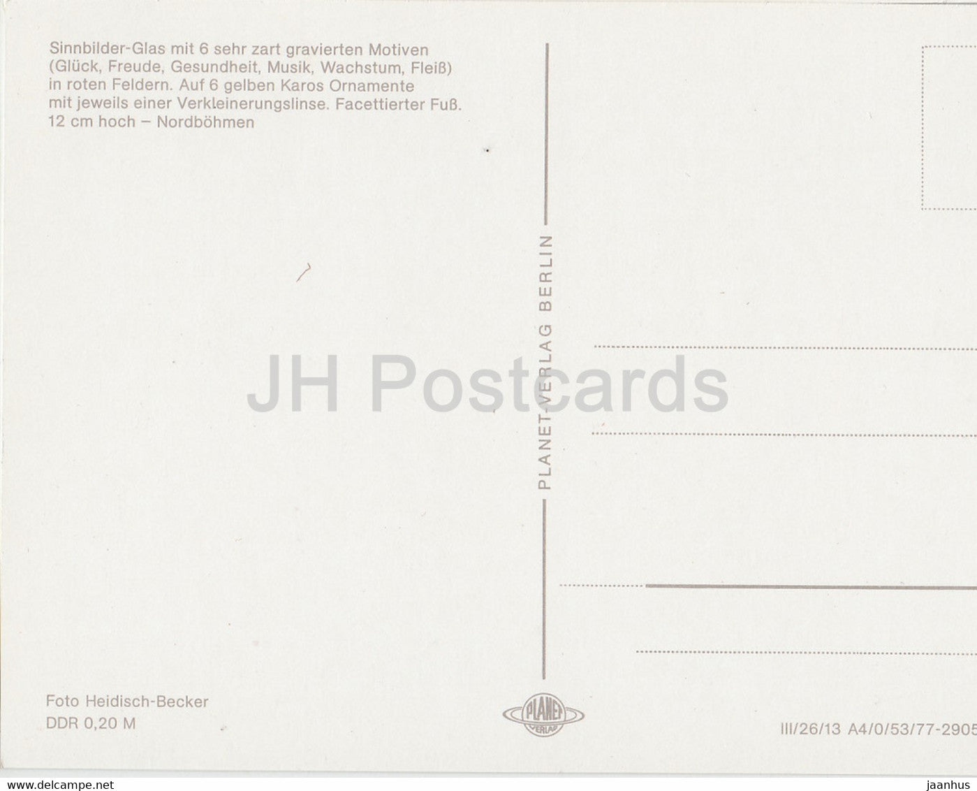 Sinnbilder Glas - Allemagne DDR - inutilisé