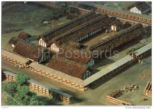 Manching - Modell eines umzäunten Hofbezirkes in der keltischen Stadt - 7637 - Germany - 1993 gelaufen - JH Postcards