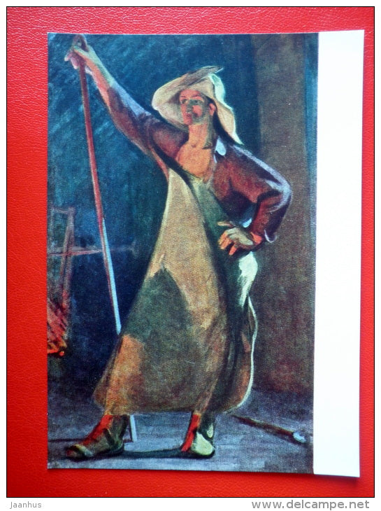 painting by J. Blaski . Steel-Maker - hungarian art - unused - JH Postcards