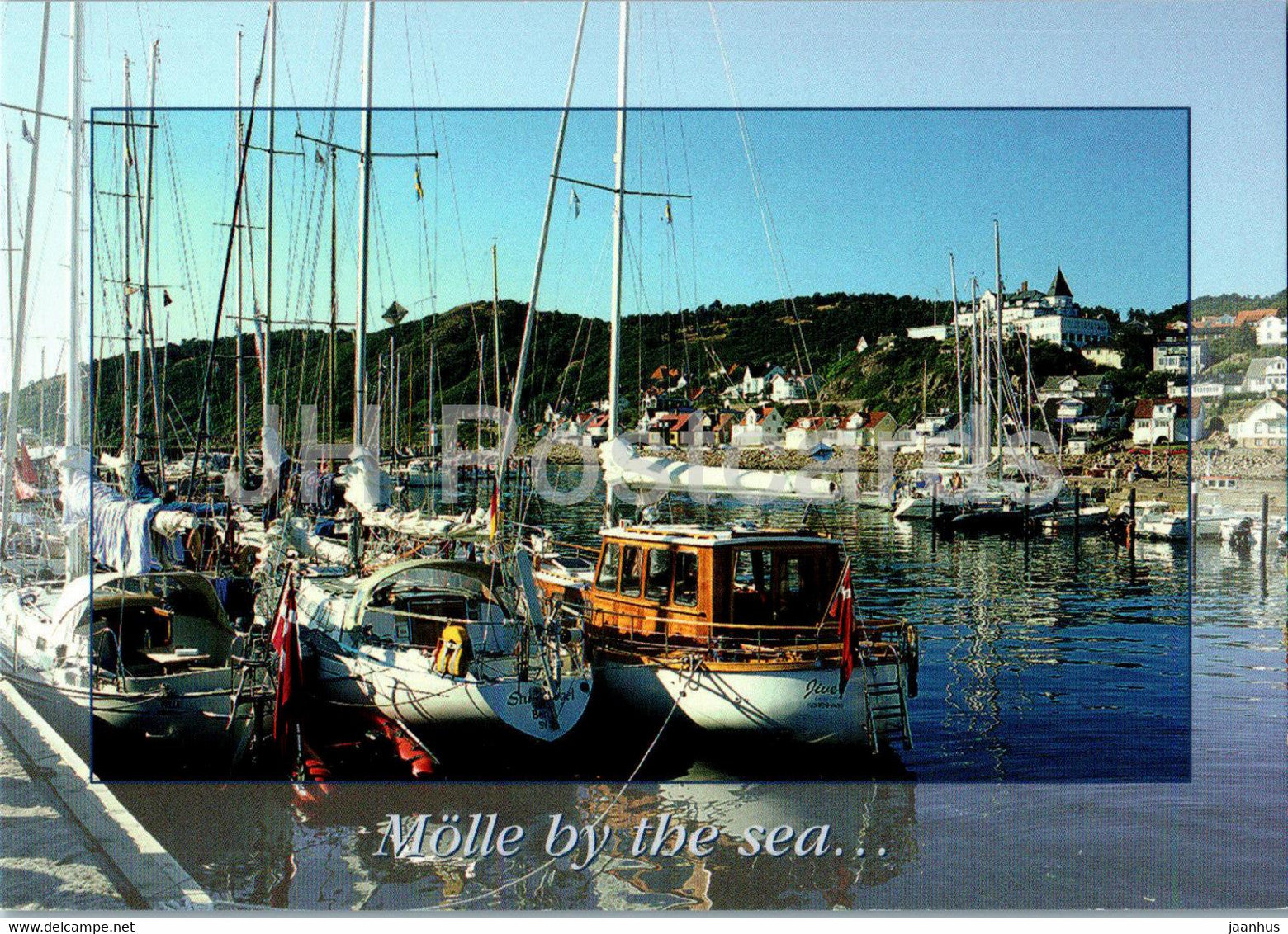 Molle by the sea - boat - yacht - 1304 - Sweden - unused - JH Postcards