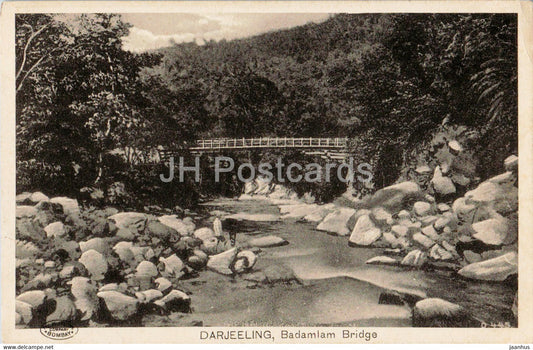 Darjeeling - Badamlam Bridge - old postcard - India - unused - JH Postcards