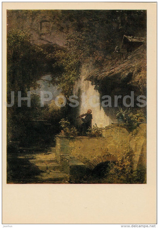 painting  by Carl Spitzweg - Hermit - German art - 1973 - Russia USSR - unused - JH Postcards