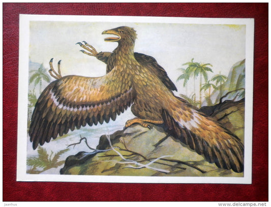 Archaeopteryx - dinosaurs - Illustration by I. Chevereva - 1983 - Russia USSR - unused - JH Postcards