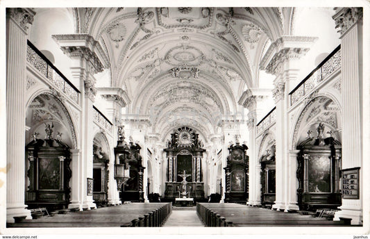 Friedrichshafen am Bodensee - Schlosskirche - church - old postcard - 1953 - Germany - used - JH Postcards