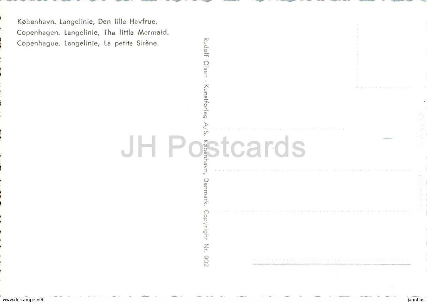 Copenhague - Langelinie - La Petite Sirène - 902 - Danemark - inutilisé