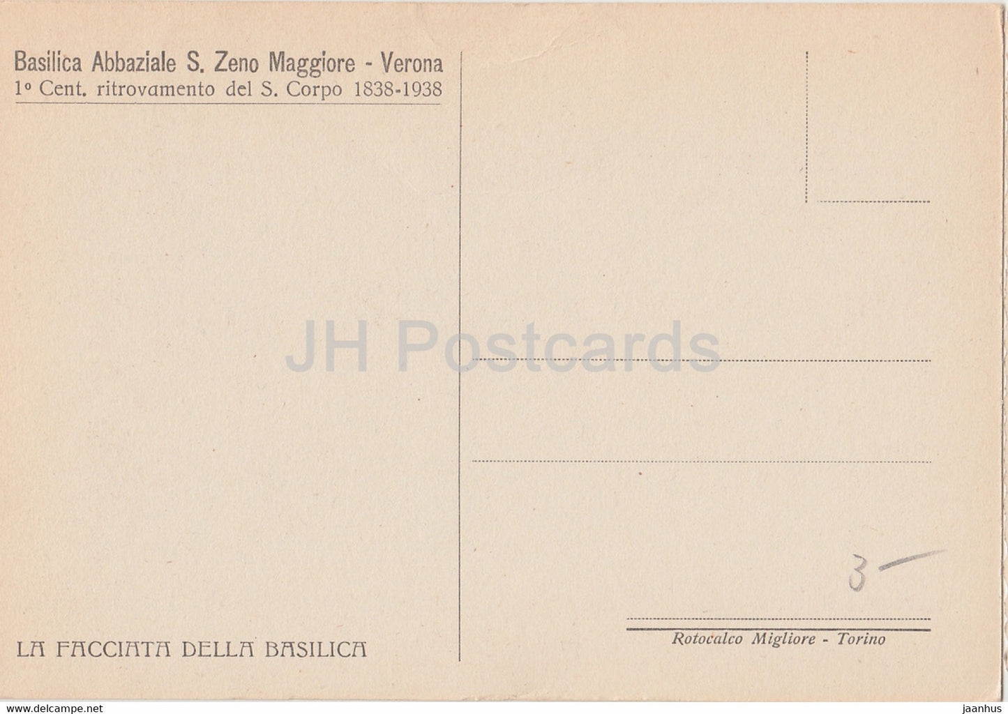 Verona - Basilica Abbaziale S Zeno Maggiore - La Facciata della Basilica - cathedral - Italy - unused