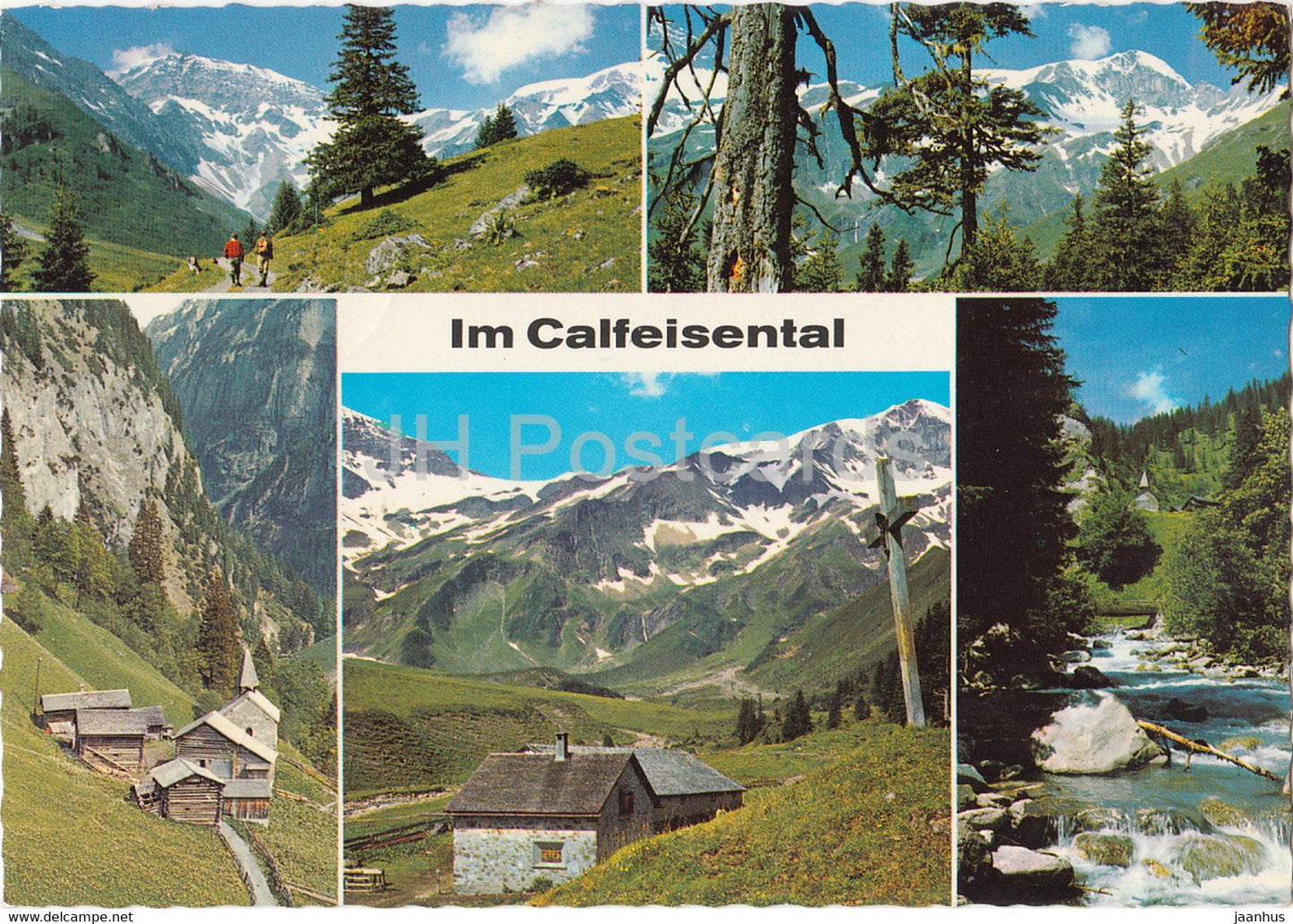 Im Calfeisental - multiview - 1971 - Switzerland - used - JH Postcards