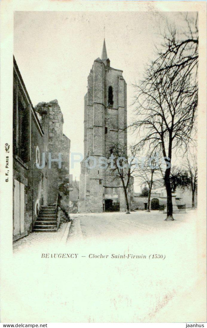 Beaugency - Clocher Saint Firmin - 1530 - bell tower - old postcard - France - unused - JH Postcards