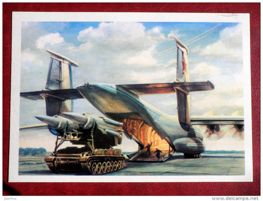 cargo aircraft - russian warplane - 1979 - Russia USSR - unused - JH Postcards