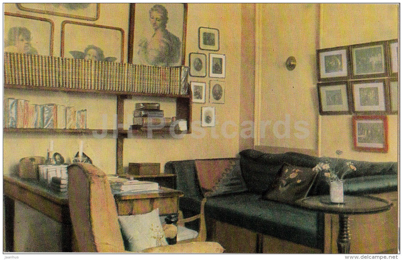 The writer´s Top Study Room - Russian writer Leo Tolstoy Museum - Yasnaya Polyana - 1971 - Russia USSR - unused - JH Postcards