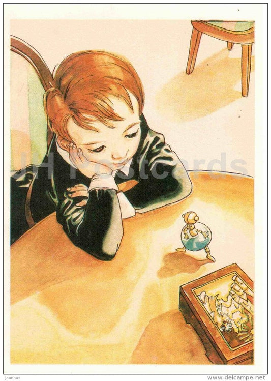 snuffbox - Misha - Town in Snuffbox by Vladimir Odoyevsky - 1977 - Russia USSR - unused - JH Postcards