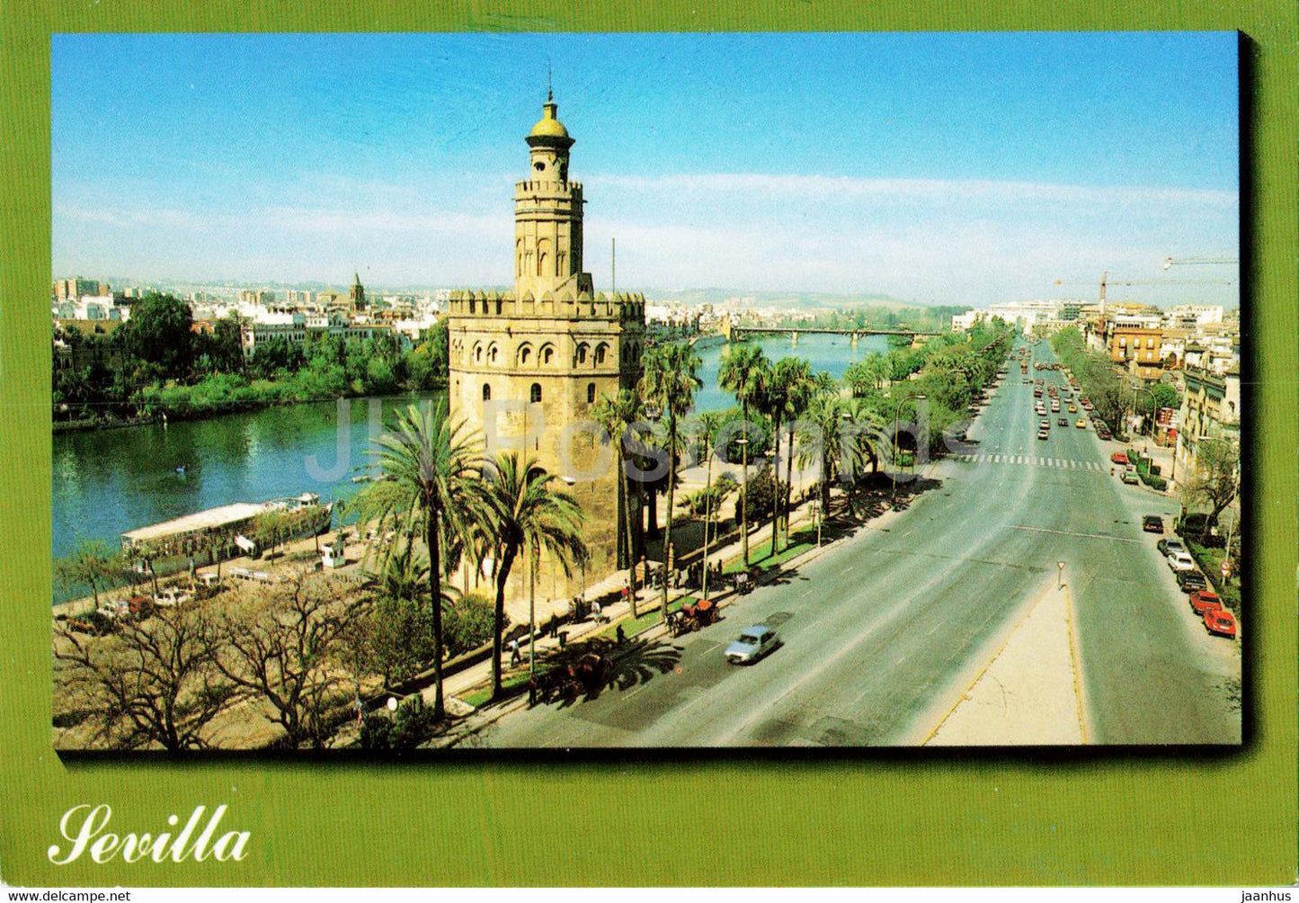 Sevilla - La Torre del Oro - Vista General - view - 1002 - 1997 - Spain - used - JH Postcards