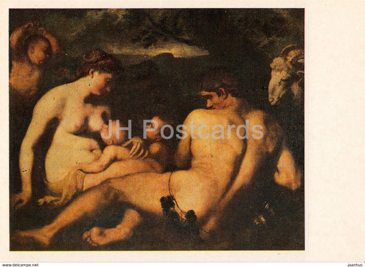 painting by Luca Cambiaso - Golden Century - nude - naked - Italian art - 1974 - Russia USSR - unused