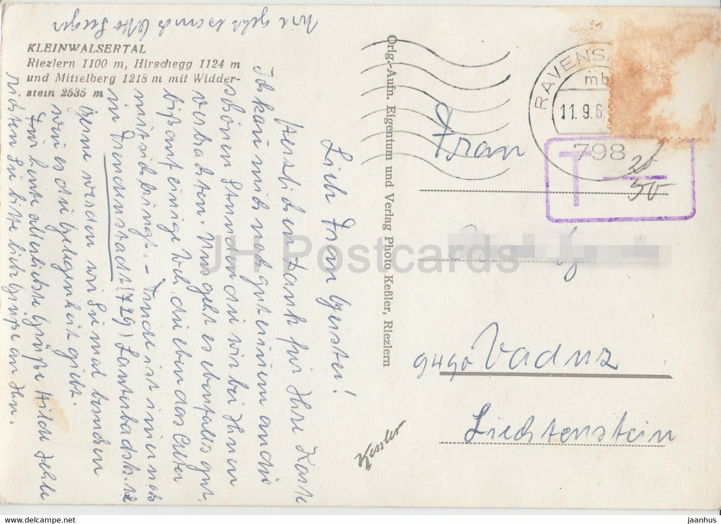 Kleinwalsertal - Riezlern - Hirschegg - Mittelberg - Widderstein - Österreich - gebraucht