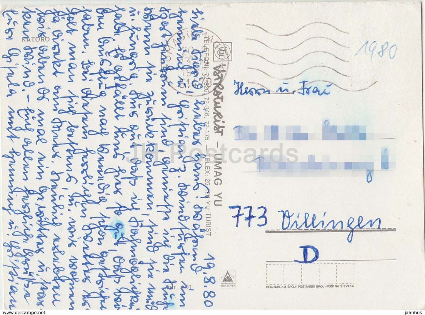 Katoro - Boot - Strand - 1980 - Kroatien - Jugoslawien - gebraucht