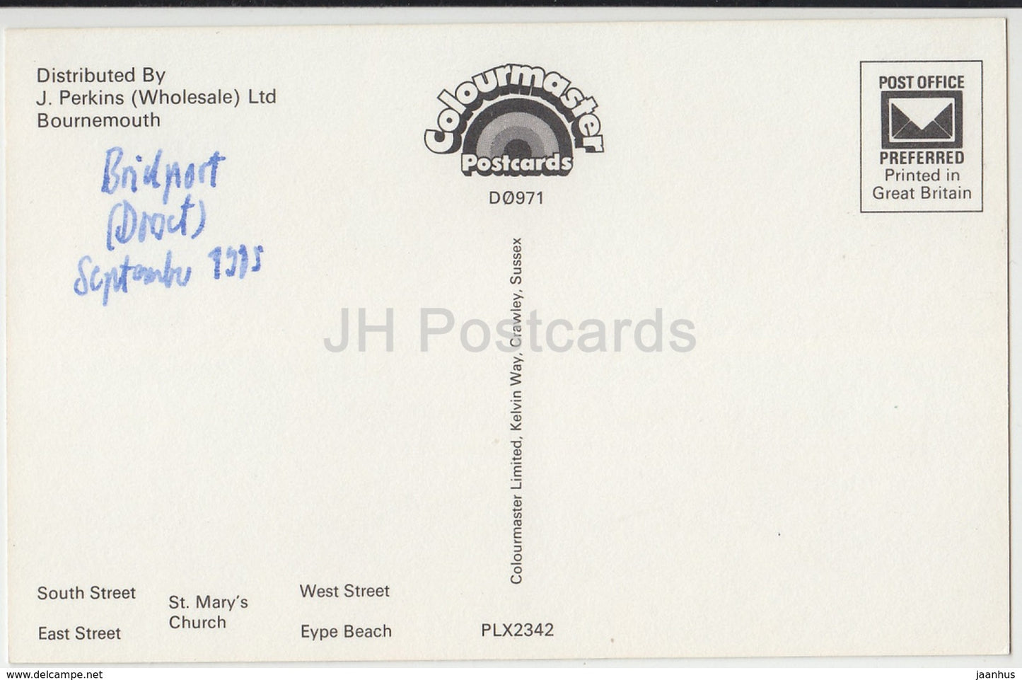 Bridport - South street - East street - Eype Beach - multiview - PLX2342 - United Kingdom - England - used
